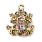 Brass Micro Pave Colorful Cubic Zirconia Chrams