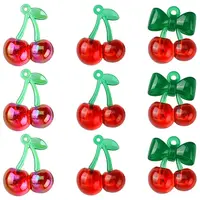 10Pcs 3 Styles Transparent Acrylic Pendants