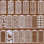 2 Sets PET Plastic Drawing Painting Stencils Templates