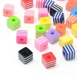 Opaque Stripe Resin Beads