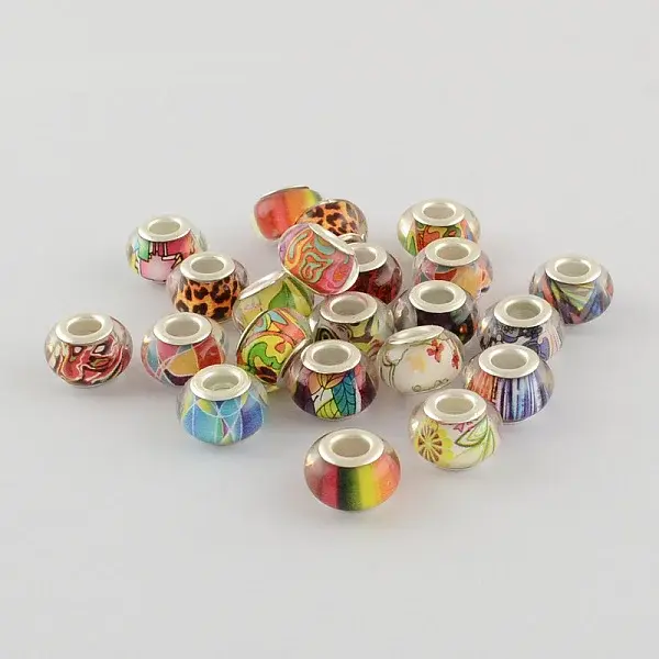 Large Hole Resin European Beads