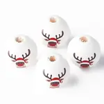 Painted Natural Wood Beads