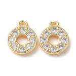 Brass Micro Pave Cubic Zirconia Charms