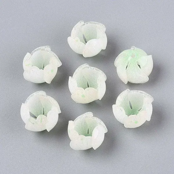 Flower Acrylic Bead Caps