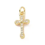 Brass Micro Pave Cubic Zirconia Pendants