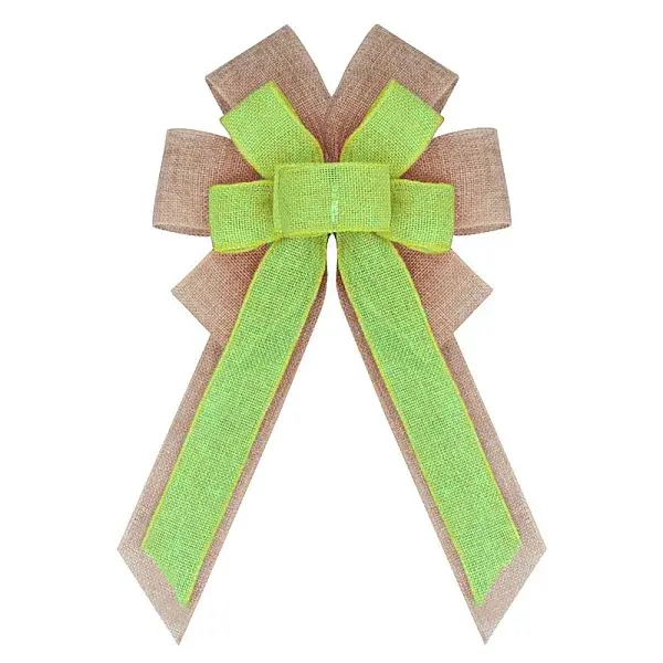 Christmas Linen Big Bowknot Pendant Decorations