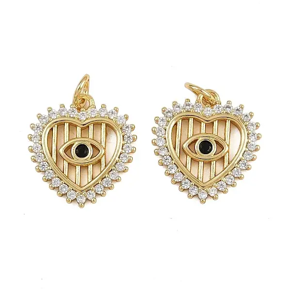 Brass Micro Pave Cubic Zirconia Pendants