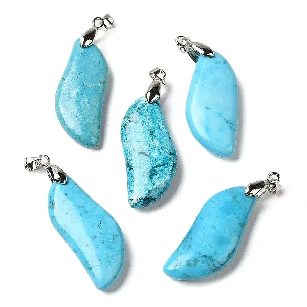 Dyed Natural Magnesite Pendants