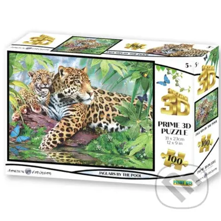 Jaguáři u bazénu - puzzle z kategorie Zvířata