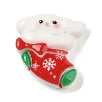 Christmas Rabbit Theme Opaque Resin Decoden Cabochons