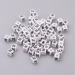 Acrylic Horizontal Hole Letter Beads