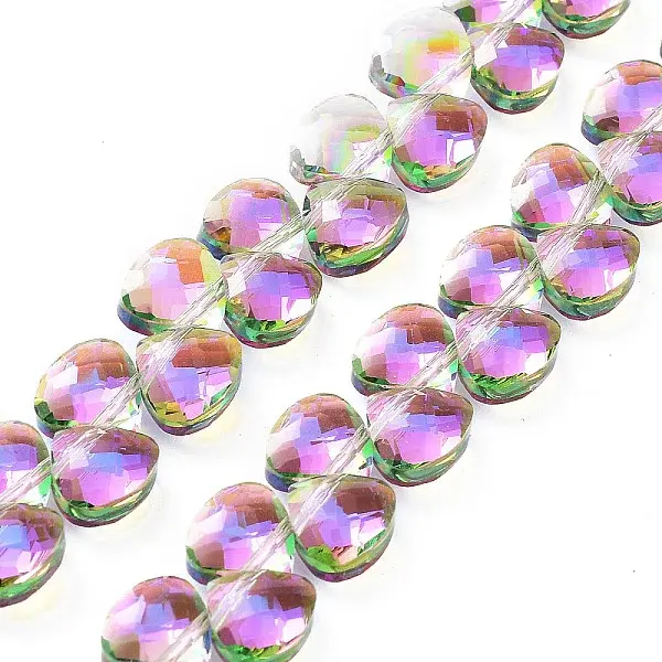 Electroplate Triangle Glass Beads Strands