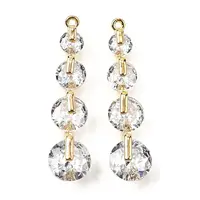 Brass Micro Pave Cubic Zirconia Pendants