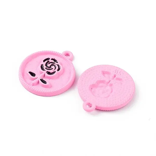 Spray Painted Alloy Pendants