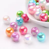 Colorful Round AB Color Acrylic Ball Beads for Kid Jewelry