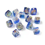 Baking Painted Handmade Gold Sand Lampwork Beads