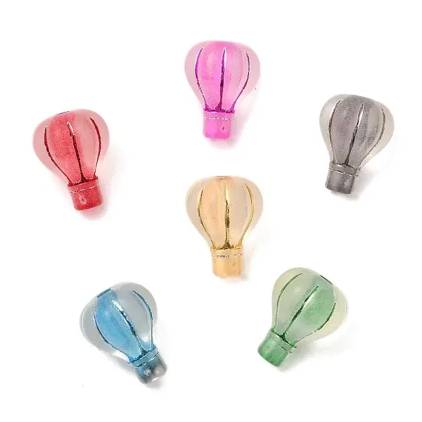 Spray Painted Transparent Acrylic Beads