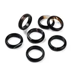 Dyed & Heated Natural Striped Agate/Banded Agate Finger Rings for Women