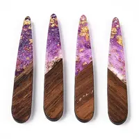 Transparent Resin & Walnut Wood Pendants