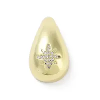 Rack Plating Brass Micro Pave Clear Cubic Zirconia Pendants