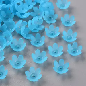 Frosted Acrylic Bead Caps