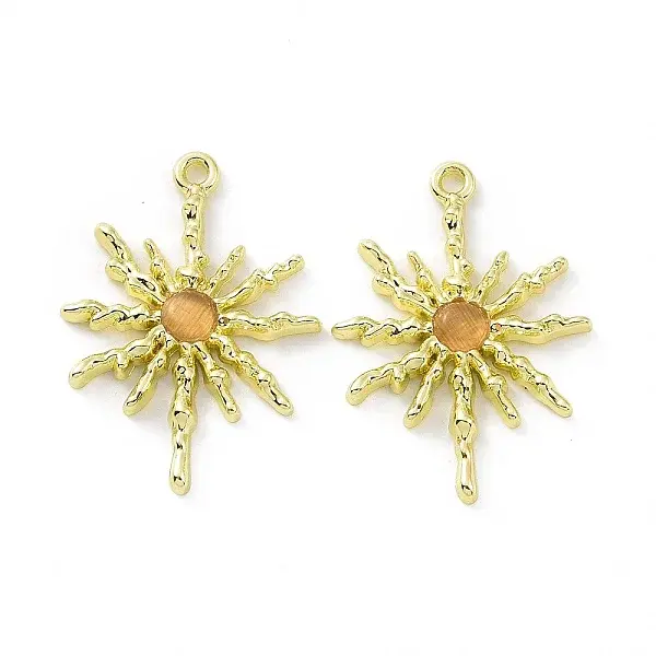 Rack Plating Alloy Cat Eye Pendants