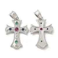 Brass Micro Pave Cubic Zirconia Pendants