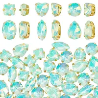 106pcs 6 Style Sew On Rhinestone