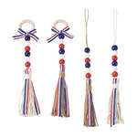 4Pcs 2 Style Independence Day Theme Hemp Rope Tassels Pendant Decorations