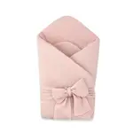 Elegantná mušelínová zavinovačka s viazaním Nature, 75x75 cm, pudrově ružová