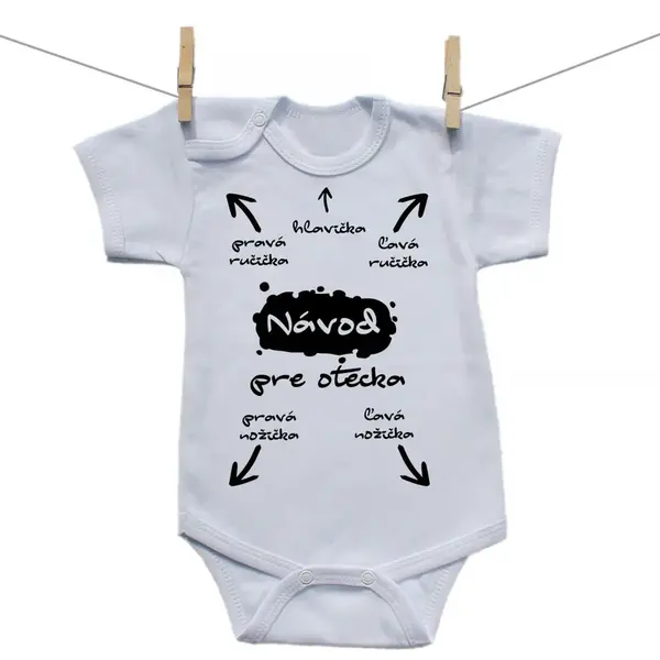 Boodyy Body s krátkym rukávom Návod pre otecka 98 (2-3 roky)