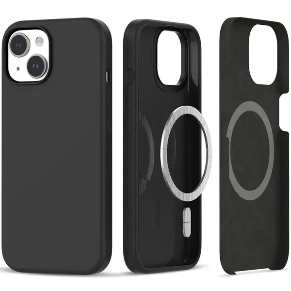 Tech-Protect Silicone MagSafe kryt na iPhone 15, čierny