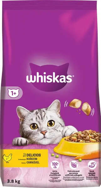 WHISKAS Granule pre dospelé mačky s Kuracím mäsom