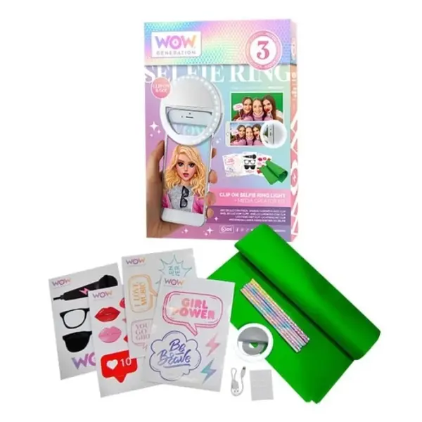 Kids Euroswan Set selfie osvetlenia s príslušenstvom, WOW Generation KE-WOW00024