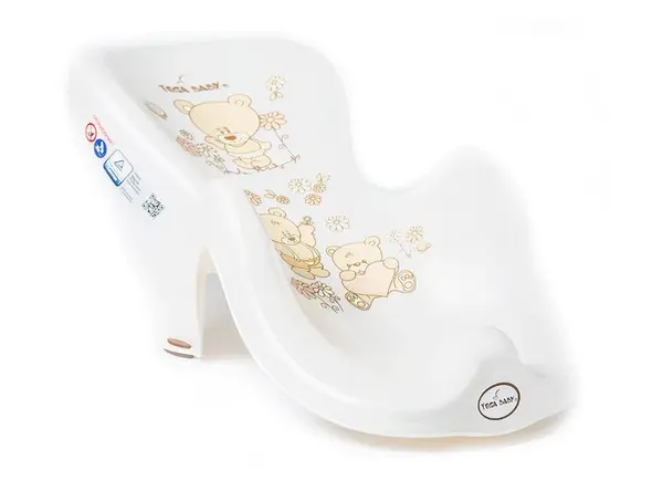 TEGA BABY Podložka do vane Teddy biela perleť
