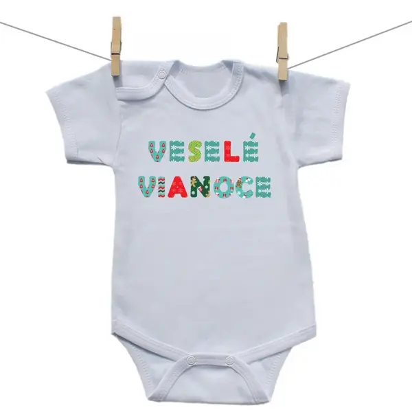 Boodyy Body s krátkym rukávom Veselé Vianoce 62 (2-4 mesiace)
