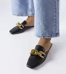 PS1 Dámské Nazouváky S řetízkem Černé Call On Me