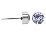 Levien Ocelové náušnice Chaton Light Sapphire