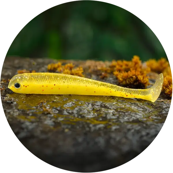 Redbass gumová nástraha ripper swimmer slim yellow rgt - l 88 mm