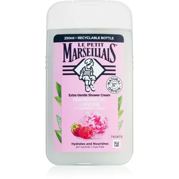 Le Petit Marseillais Bio Malina & Pivoňka krémový sprchový gel 250 ml