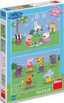 Puzzle Peppa Pig a kamarádi 2x48 dílků