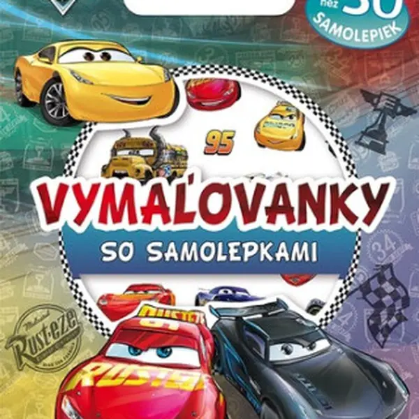 Vymaľovanky so samolepkami Autá