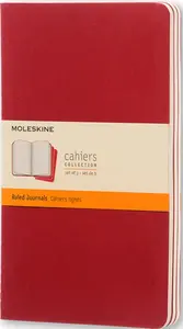 Sešity MOLESKINE 3 ks linkované červené L