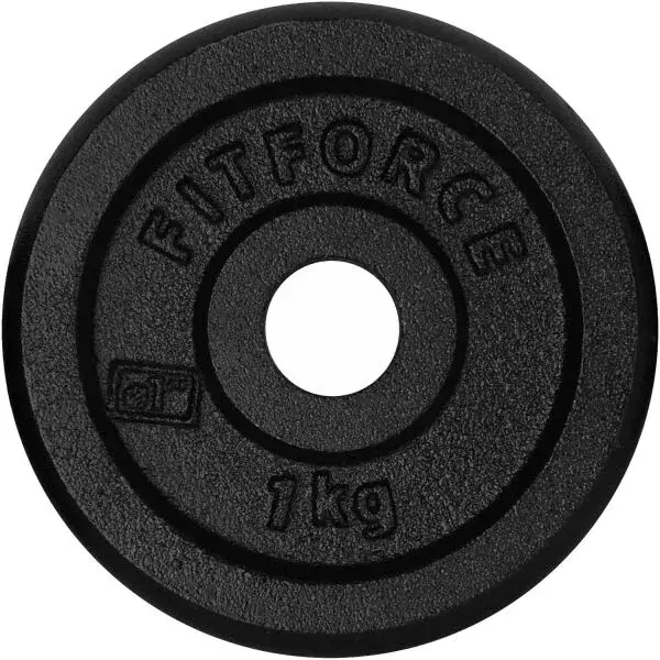 Fitforce NAKLADACÍ KOTÚČ 1KG ČIERNY Nakladací kotúč, čierna, veľkosť 1 KG
