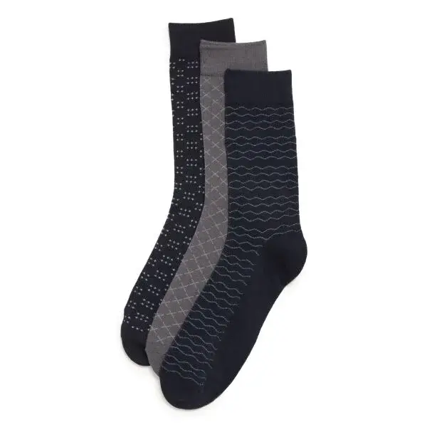 BLEND BHMAKENNA 3PK Pánske ponožky, čierna, veľkosť