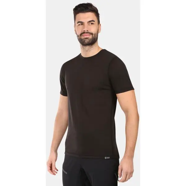 KILPI SLOPER Pánske tričko z merino vlny, čierna, veľkosť XXXL