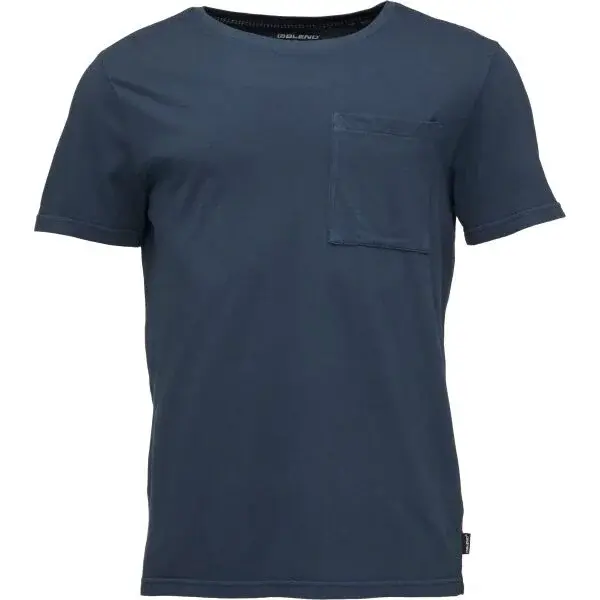 BLEND REGULAR FIT Pánske tričko, tmavo modrá, veľkosť