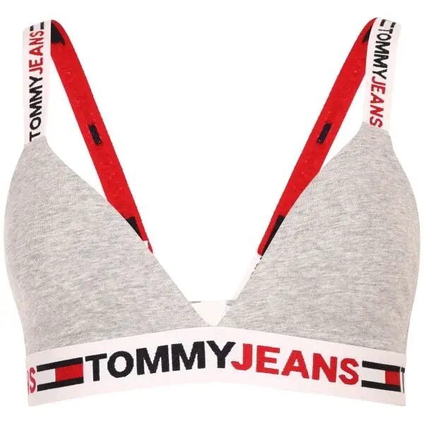 Tommy Hilfiger TOMMY JEANS ID-UNLINED TRIANGLE Dámska podprsenka, sivá, veľkosť