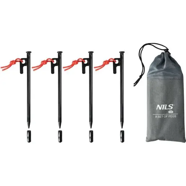 NILS CAMP NC1727 Stanové kolíky, čierna, veľkosť