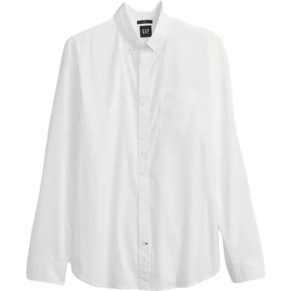 GAP SLIM STRETCH POPLIN BASIC Pánska košeľa, biela, veľkosť